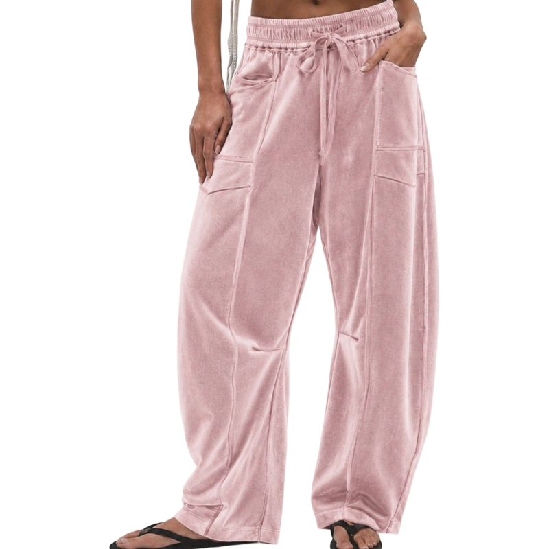 ✨ Easy Everyday Comfort | Women's Relaxed Wide-Leg Drawstring Pants