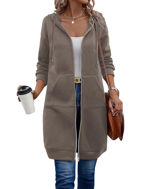 ⏰This week's Hot Sales - 40% Off🍂 Women's Casual Zip-Up Hoodie Jacket – Autumn Lightweight Everyday Coat ✨