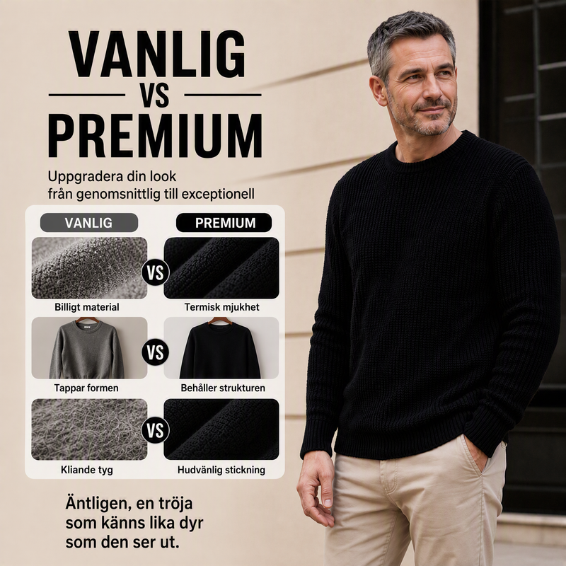 ✨2026-kollektionen med 50 % rabatt 🎁JMIERR Herrtröja med rund hals – mjuka, avslappnade tröjor, klassiska långärmade tröjor med ribbade kanter