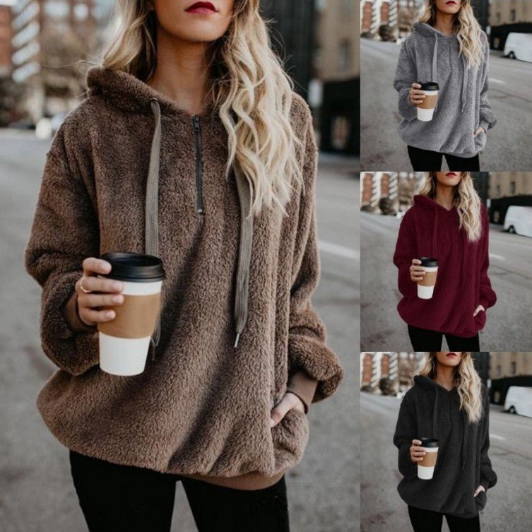 Fashion Warm Casual Loose Hooded Sweatshirt（48% OFF）