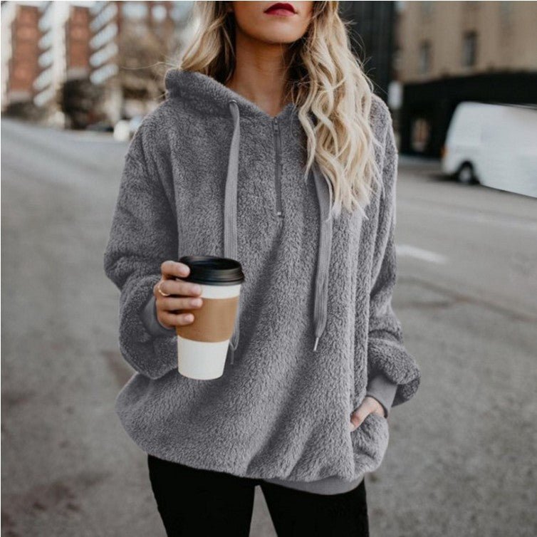 Fashion Warm Casual Loose Hooded Sweatshirt（48% OFF）