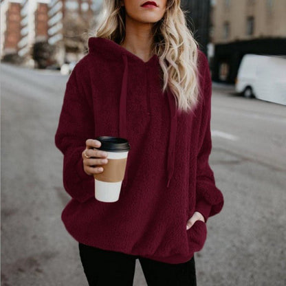 Fashion Warm Casual Loose Hooded Sweatshirt（48% OFF）