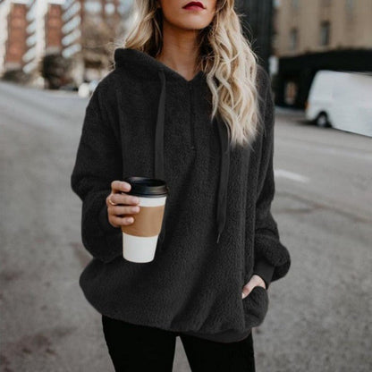 Fashion Warm Casual Loose Hooded Sweatshirt（48% OFF）