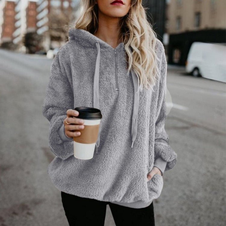 Fashion Warm Casual Loose Hooded Sweatshirt（48% OFF）