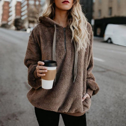 Fashion Warm Casual Loose Hooded Sweatshirt（48% OFF）