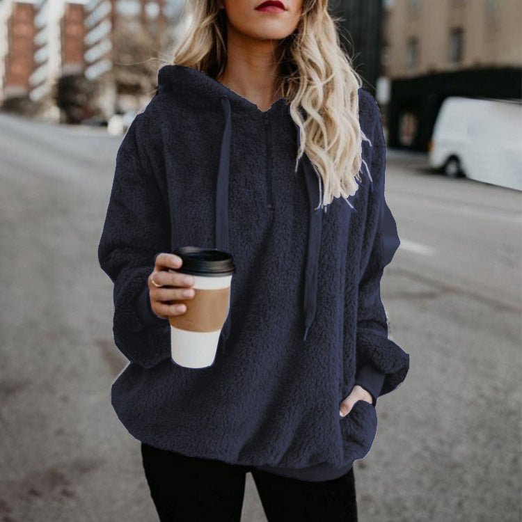 Fashion Warm Casual Loose Hooded Sweatshirt（48% OFF）