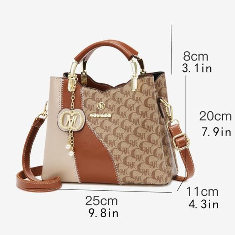 ✨50% RABATT NU!👜 Mångsidig, elegant handväska i retrostil, lätt och lyxig, kan bäras som axelväska.