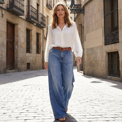 ⏳Time-Limited Special⏰Women's Vintage High-Waist Wide-Leg Jeans👖
