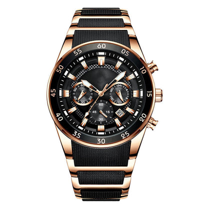 Men's Waterproof Multifunctional Quartz Watch