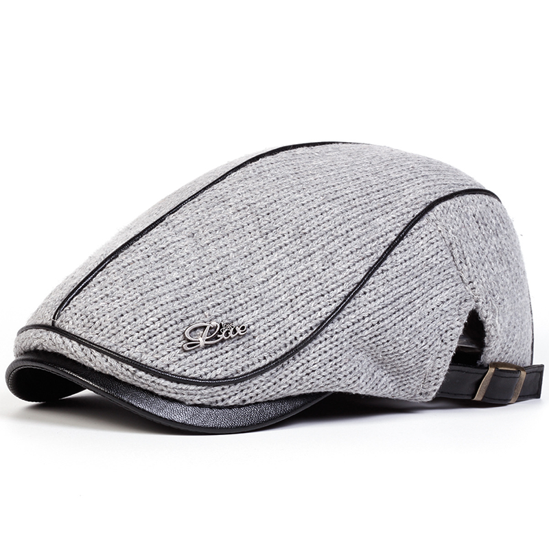 Men's Knitted Warm Newsboy Hat