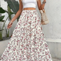 Women's Boho Floral Maxi Skirt
