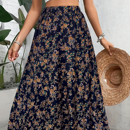 Women's Boho Floral Maxi Skirt