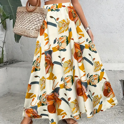 Women's Boho Floral Maxi Skirt