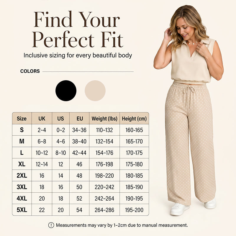 Women's Summer Crop Top and Polka Dot Pants Set