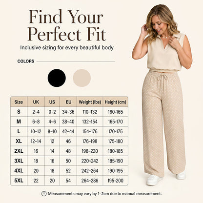 Women's Summer Crop Top and Polka Dot Pants Set