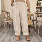 Women's Relaxed Fit Cuffed Ankle Pants
