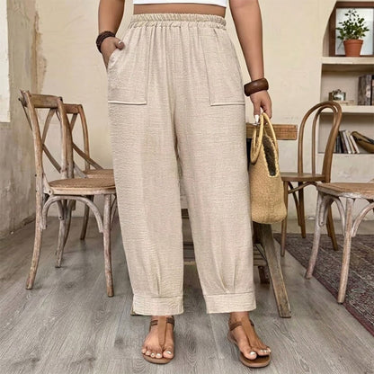 Women's Relaxed Fit Cuffed Ankle Pants