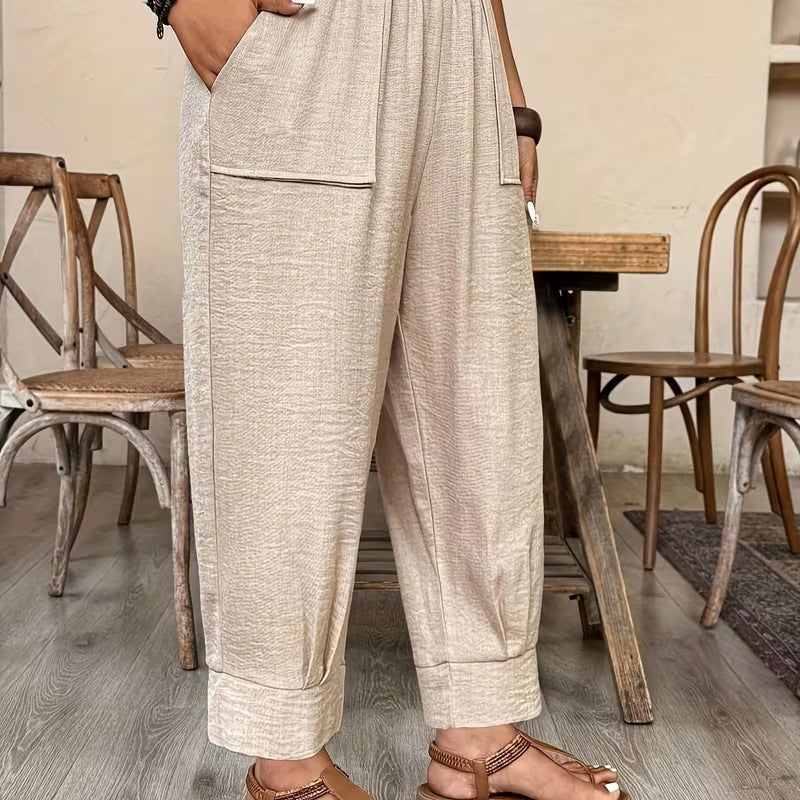 Women's Relaxed Fit Cuffed Ankle Pants