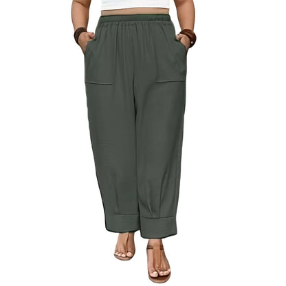 Women's Relaxed Fit Cuffed Ankle Pants