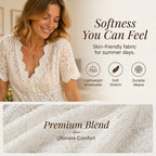 Women's Casual V-Neck Short Sleeve Lace Top