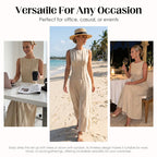 Women's Sleeveless Pleated A-Line Maxi Dress