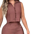 Women's Sleeveless Top & Pants 2-Piece Set