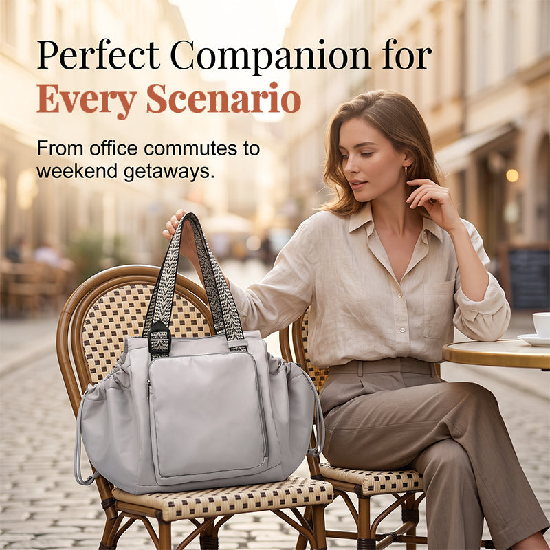 Multi-functional Women Nylon Backpack Convertible Tote Shoulder Bag