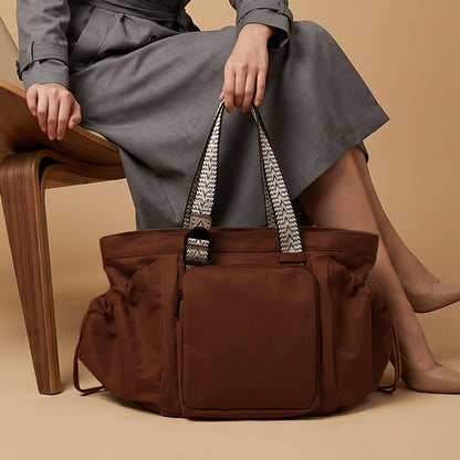 Multi-functional Women Nylon Backpack Convertible Tote Shoulder Bag