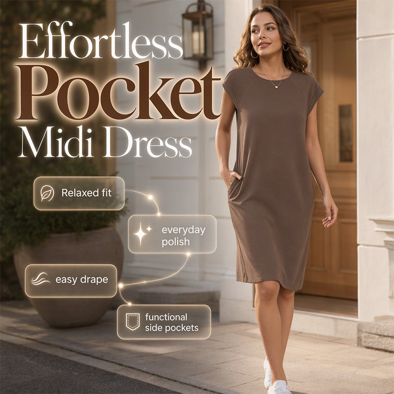 Women's Crew Neck Solid Color Dress