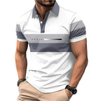 Men's Casual Color Block Shirt Short Sleeve