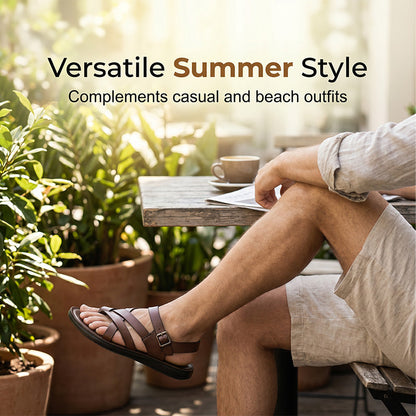 Men Roman Sandals Summer Casual Soft Sole Beach Shoes