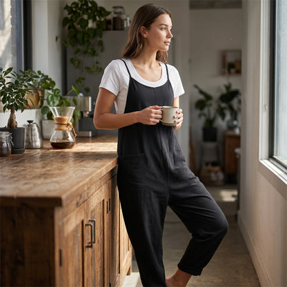 Women's Spaghetti Strap Overalls Jumpsuit