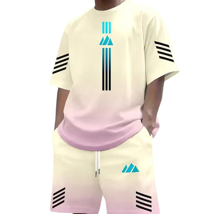 Men's Summer T-Shirt & Shorts Two-Piece Set