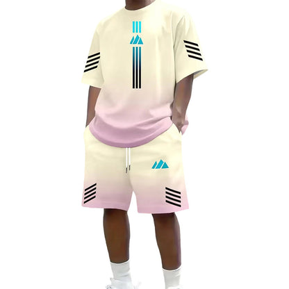 Men's Summer T-Shirt & Shorts Two-Piece Set