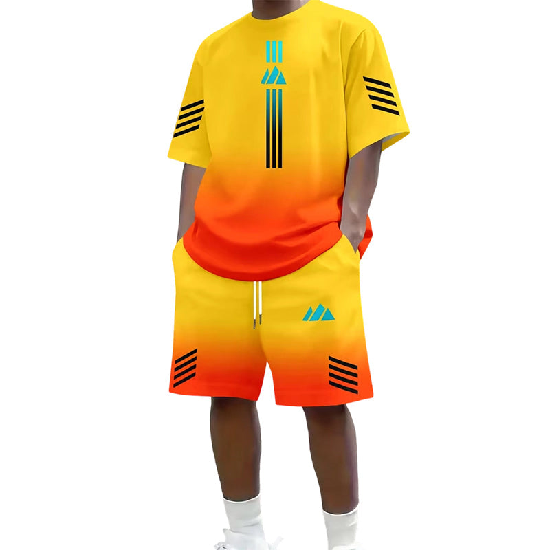 Men's Summer T-Shirt & Shorts Two-Piece Set