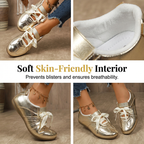 Women's Metallic Lace-Up Fashion Sneakers