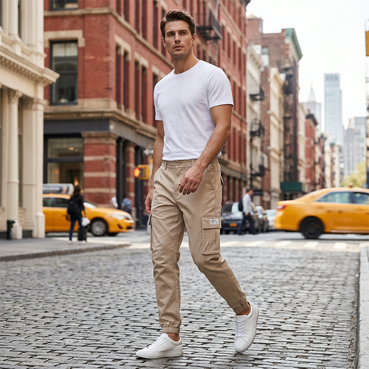 Men's Drawstring Cargo Jogger Pants