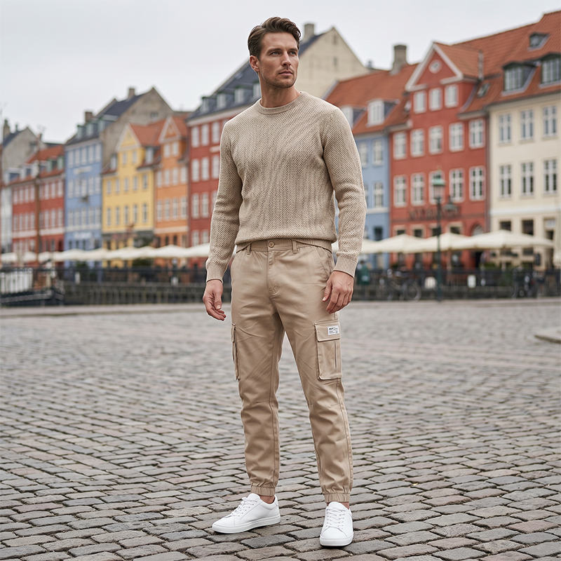Men's Drawstring Cargo Jogger Pants