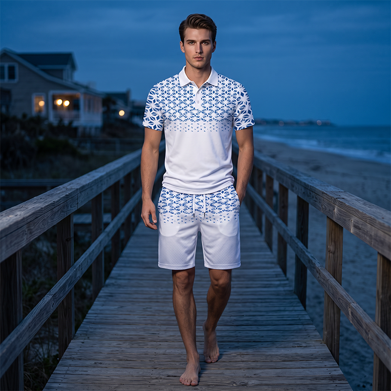 Men’s Casual Short Sleeve Top & Shorts Set
