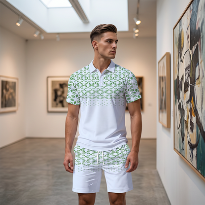 Men’s Casual Short Sleeve Top & Shorts Set