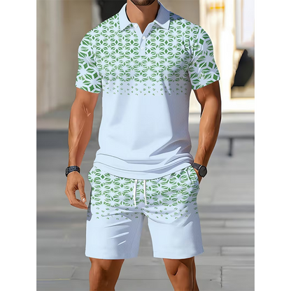 Men’s Casual Short Sleeve Top & Shorts Set