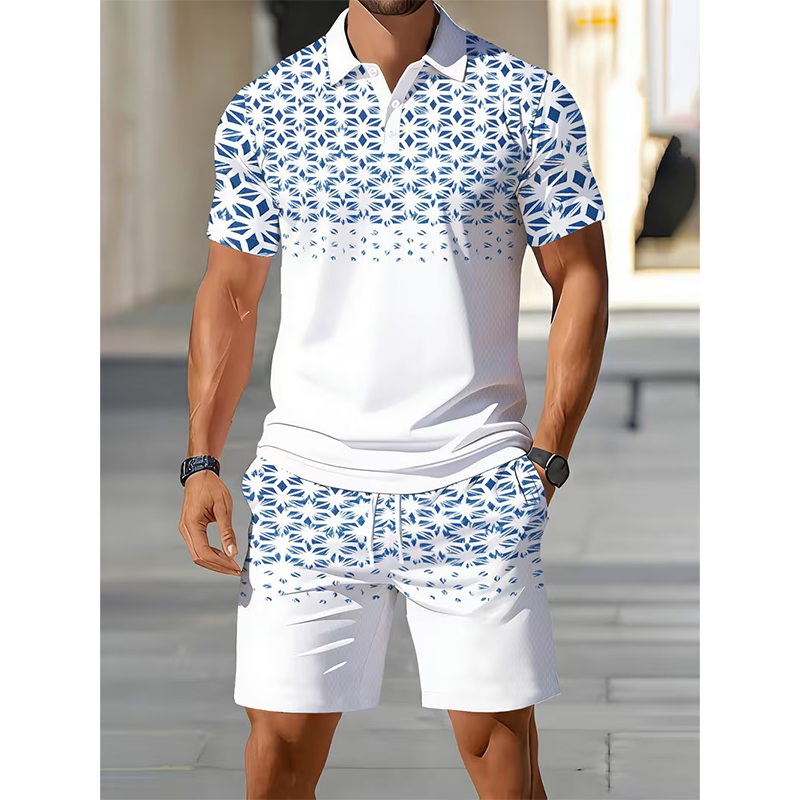 Men’s Casual Short Sleeve Top & Shorts Set