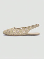 👡🌸 Women's Woven Slingback Sandals – 50% OFF! Chic woven detail, elegant slingback, comfortable flat sole – perfect for work & weekend. 🔥✨