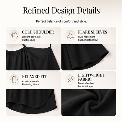 Women's Summer Cold-Shoulder Spaghetti Strap Dress