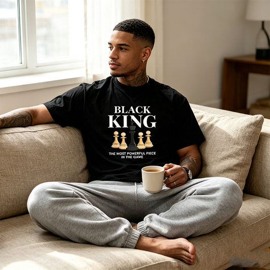 Men Plus Size Chess Slogan Print T-Shirt Casual Short Sleeve Tee