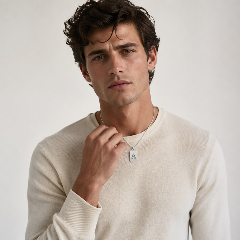 Minimal Initial Necklace for Women & Men