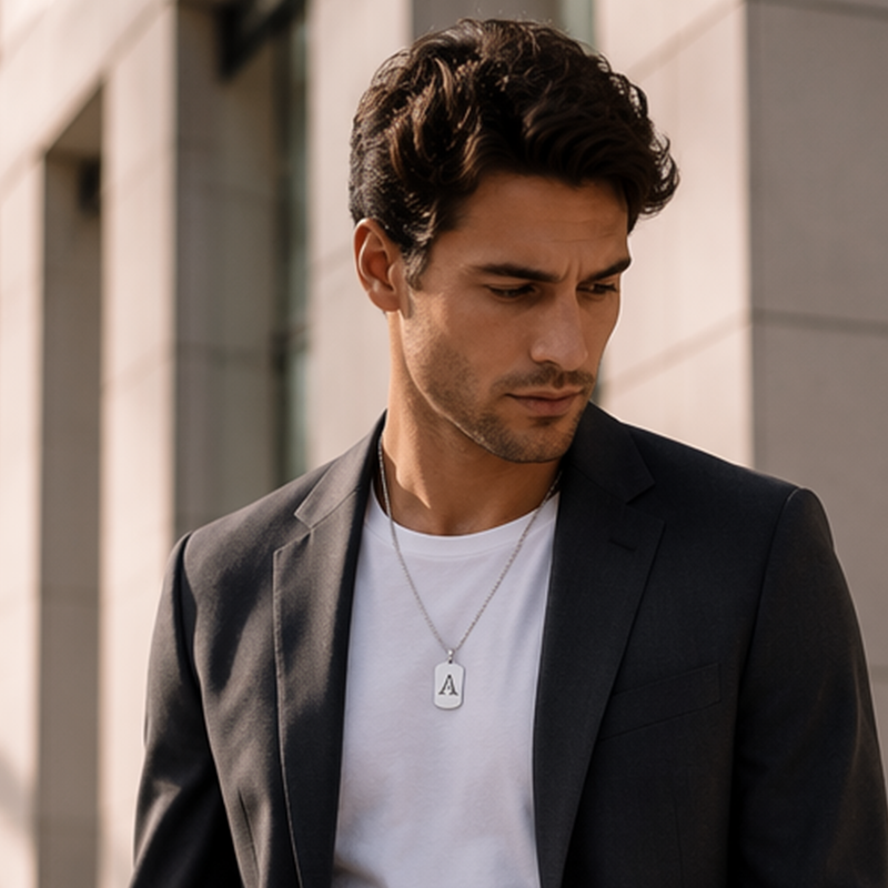 Minimal Initial Necklace for Women & Men