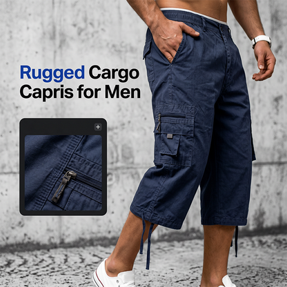 Men's Multi-Pocket Capri Pants