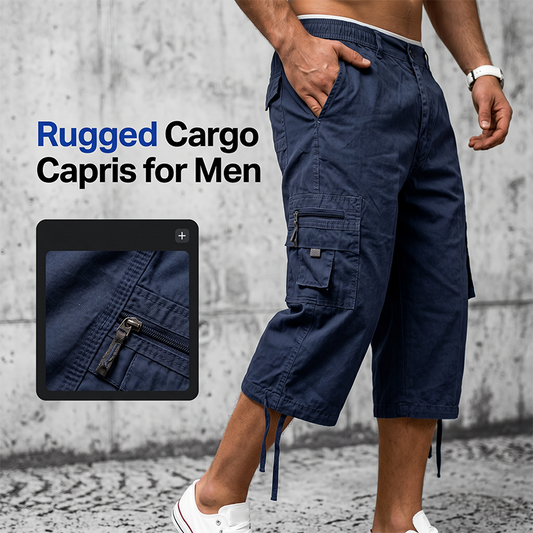 Men's Multi-Pocket Capri Pants