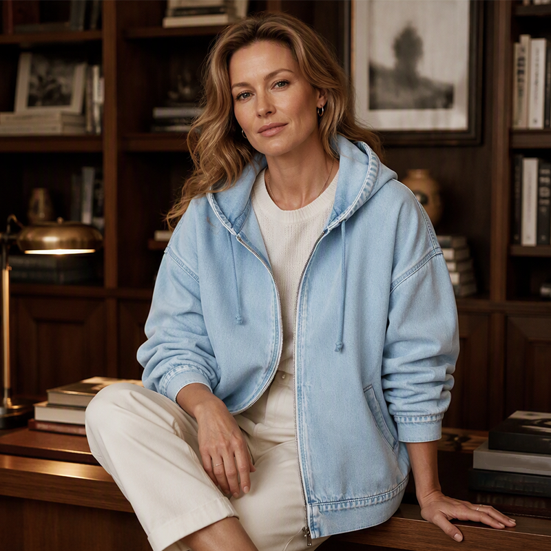 🎁New Arrivals 50% OFF💥Women's Relaxed Zip Hoodie Jacket – Relaxed Fit Everyday Layer For Effortless Casual Style 🤍